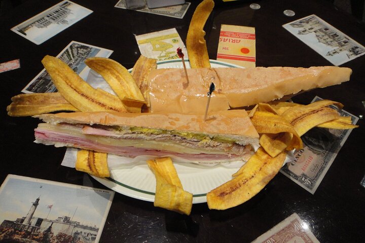 a sandwich sitting on top of a table