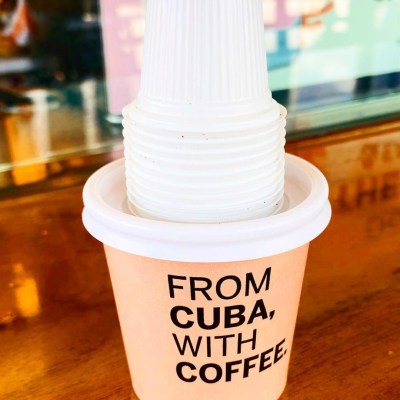 a cup of coffee on a table