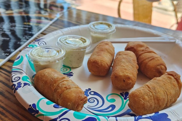 a plate of food on a table