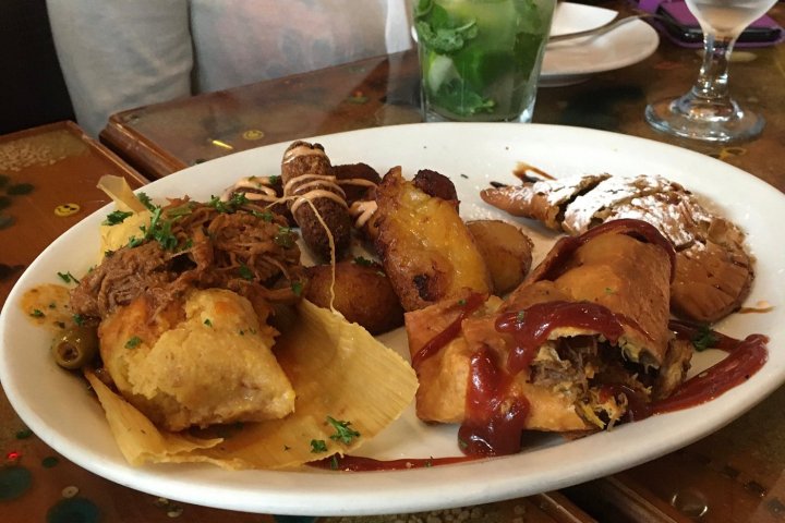 a plate of food on a table