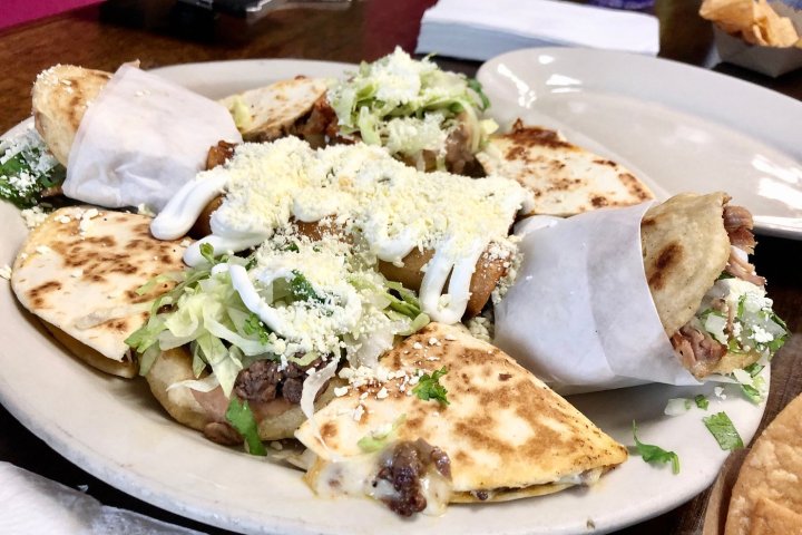 a plate of food on a table
