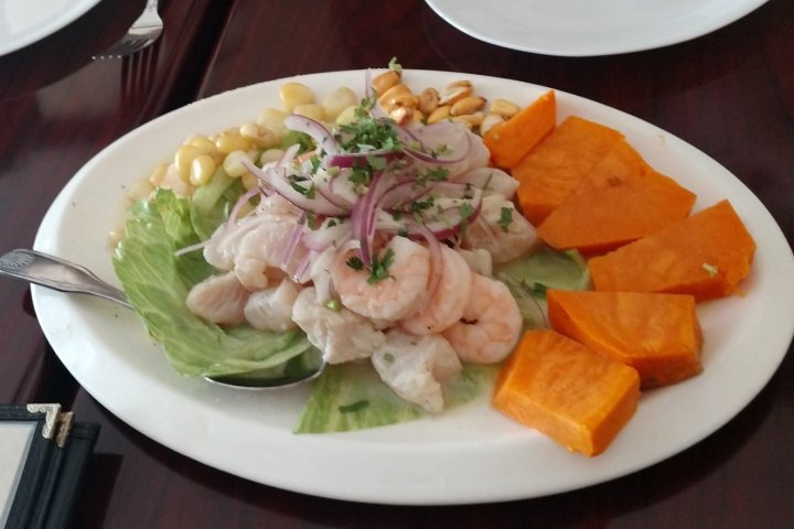a plate of food on a table